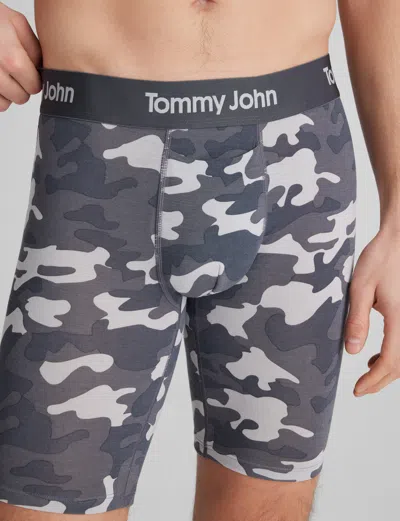 Tommy John Men's Second Skin Boxer Brief 8" In Blue