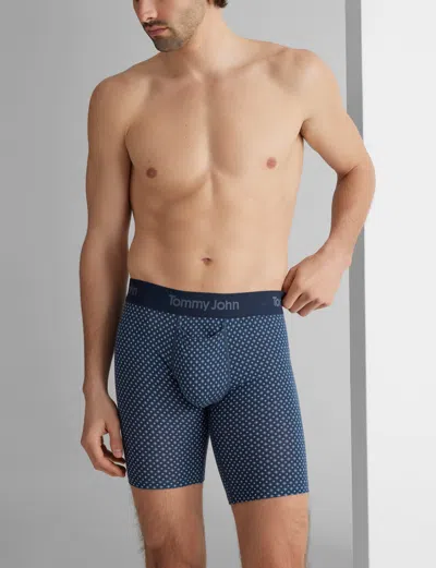Tommy John Men's Second Skin Boxer Brief 8" In Blue
