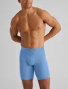 Tommy John Men's Second Skin Boxer Brief 8" In Blue