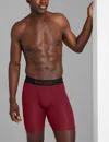 Tommy John Men's Second Skin Boxer Brief 8" In Burgundy