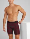 Tommy John Men's Second Skin Boxer Brief 8" In Burgundy