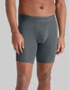 Tommy John Men's Second Skin Boxer Brief 8" In Gray