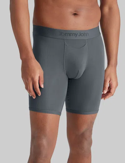 Tommy John Men's Second Skin Boxer Brief 8" In Gray