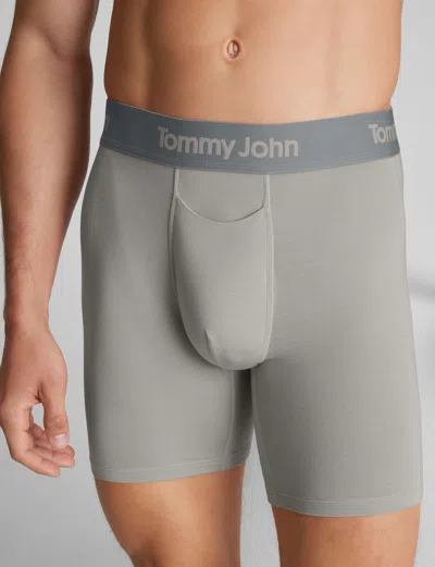 Tommy John Men's Second Skin Boxer Brief 8" In Gray