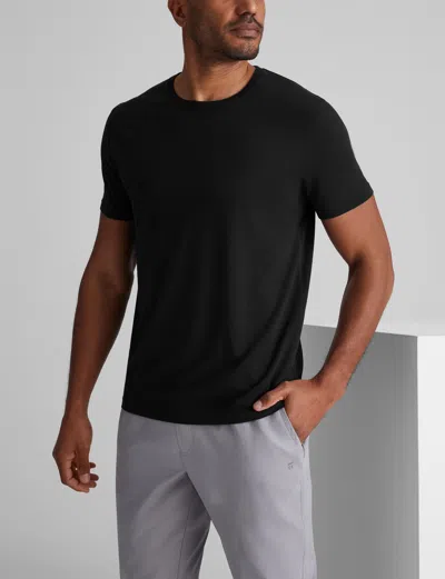 Tommy John Men's Second Skin Crew Neck T-shirt In Black