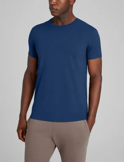 Tommy John Men's Second Skin Crew Neck T-shirt In Navy Peony