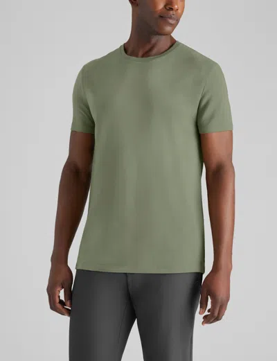 Tommy John Men's Second Skin Crew Neck T-shirt In Oil Green