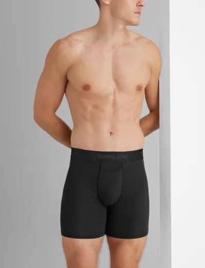 Tommy John Second Skin 4-inch Boxer Briefs In Black