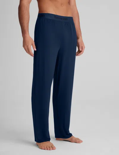 Tommy John Men's Second Skin Luxe Rib Sleep Pant In Blue