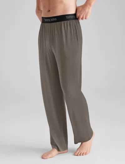 Tommy John Men's Second Skin Luxe Rib Sleep Pant In Falcon