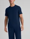 Tommy John Men's Second Skin Luxe Rib Sleep T-shirt In Blue