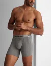 Tommy John Men's Second Skin Mid-length Boxer Brief 6" In Gray