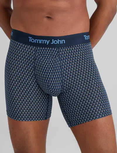 Tommy John Men's Second Skin Mid-length Boxer Brief 6" In Blue