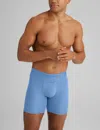 Tommy John Men's Second Skin Mid-length Boxer Brief 6" In Blue