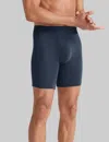 Tommy John Men's Second Skin Mid-length Boxer Brief 6" In Blue