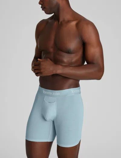 Tommy John Men's Second Skin Mid-length Boxer Brief 6" In Blue