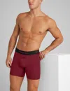Tommy John Men's Second Skin Mid-length Boxer Brief 6" In Brown