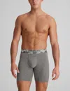 Tommy John Men's Second Skin Mid-length Boxer Brief 6" In Gray
