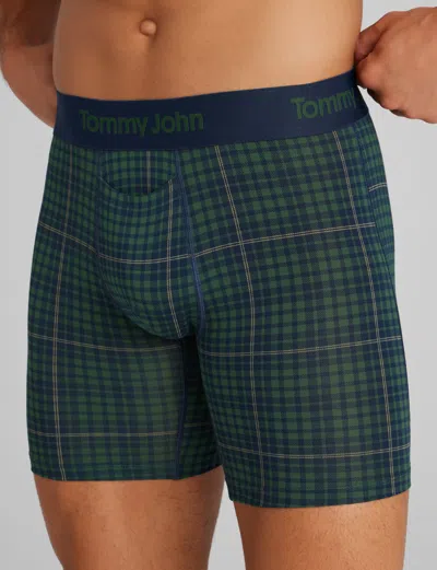 Tommy John Men's Second Skin Mid-length Boxer Brief 6" In Gray