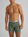 Tommy John Men's Second Skin Mid-length Boxer Brief 6" In Green
