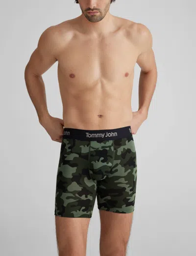 Tommy John Men's Second Skin Mid-length Boxer Brief 6" In Multi