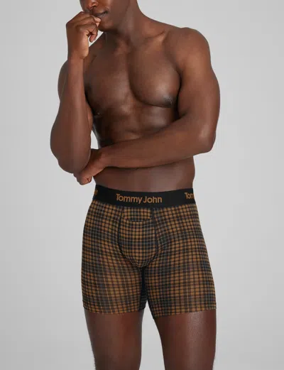 Tommy John Men's Second Skin Mid-length Boxer Brief 6" In Multi