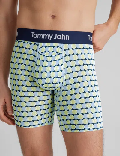 Tommy John Men's Second Skin Mid-length Boxer Brief 6" In Multi
