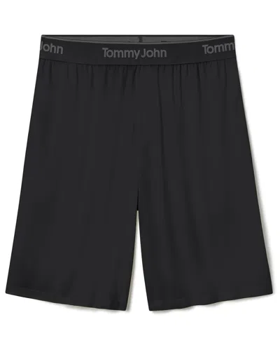 Tommy John Men's Second Skin Mid Rise Sleep Shorts In Black