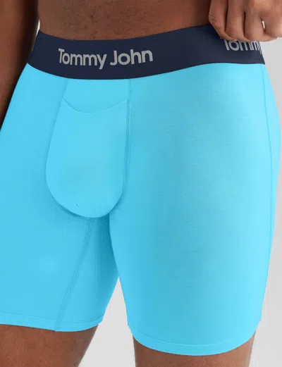 Tommy John Men's Second Skin Mid-length Boxer Brief 6" In Blue