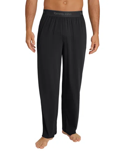 Tommy John Men's Second Skin Pull-on Sleep Pants In Black