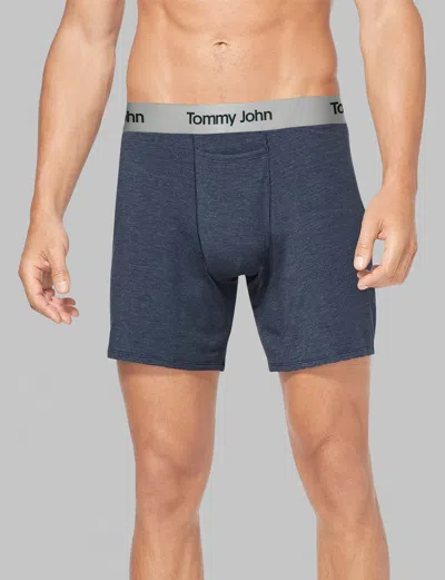 Tommy John Men's Second Skin Relaxed Fit Boxer 6" In Black