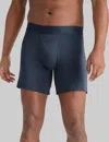 Tommy John Men's Second Skin Relaxed Fit Boxer 6" In Blue