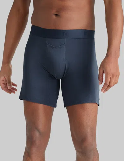 Tommy John Men's Second Skin Relaxed Fit Boxer 6" In Blue