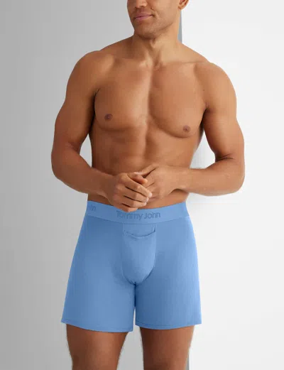 Tommy John Men's Second Skin Relaxed Fit Boxer 6" In Blue