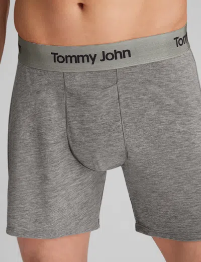Tommy John Men's Second Skin Relaxed Fit Boxer 6" In Gray