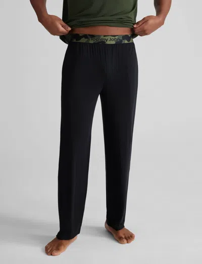 Tommy John Men's Second Skin Sleep Pant In Black