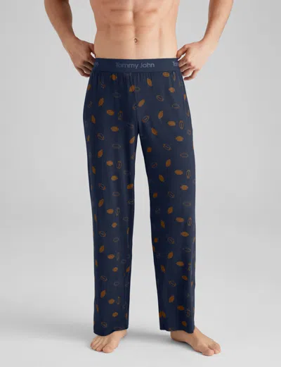 Tommy John Men's Second Skin Sleep Pant In Blue Kickoff