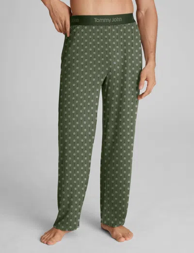 Tommy John Men's Second Skin Sleep Pant In Green