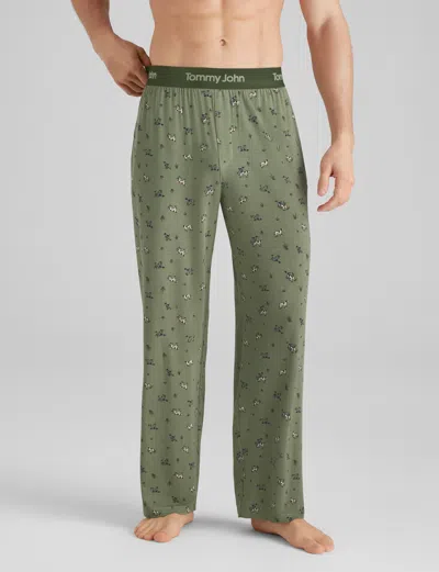 Tommy John Men's Second Skin Sleep Pant In Green