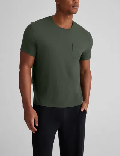 Tommy John Men's Second Skin Sleep Pocket T-shirt In Green