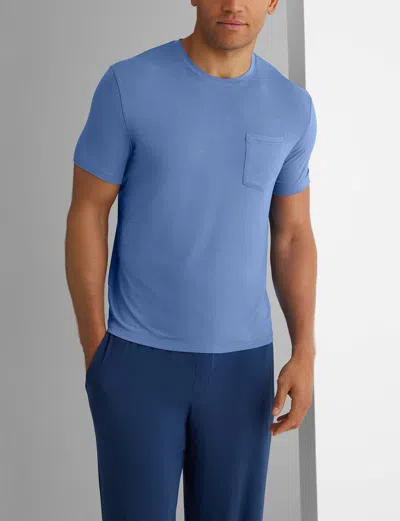 Tommy John Men's Second Skin Sleep Pocket T-shirt In Blue