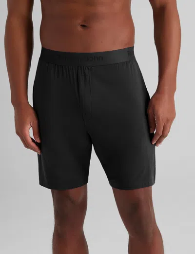 Tommy John Men's Second Skin Sleep Short In Black