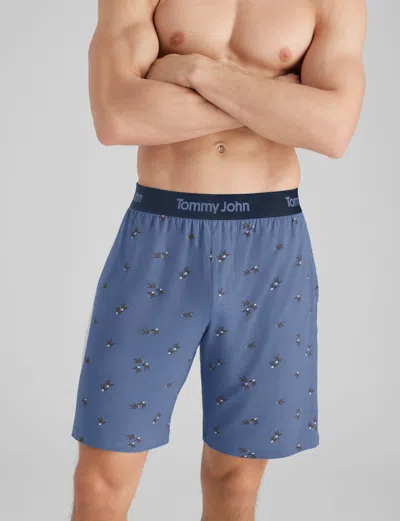 Tommy John Men's Second Skin Sleep Short In Colony Blue Flying South