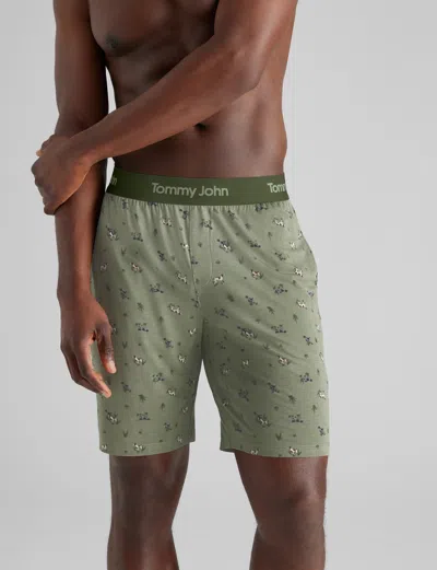 Tommy John Men's Second Skin Sleep Short In Green
