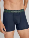 Tommy John Men's Second Skin Trunk 4" Boxer Brief In Blue