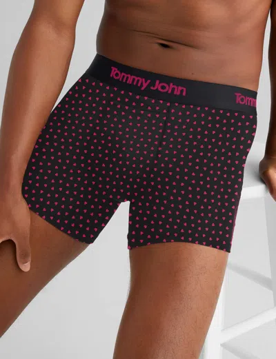 Tommy John Men's Second Skin Mid-length Boxer Brief 6" In Blue