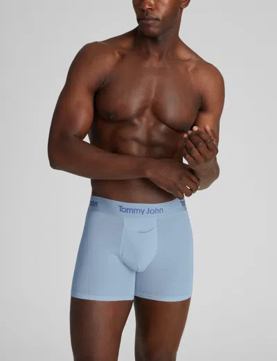 Tommy John Men's Second Skin Trunk 4" Boxer Brief In Blue