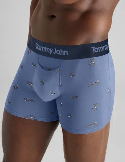 Tommy John Men's Second Skin Trunk 4" Boxer Brief In Colony Blue