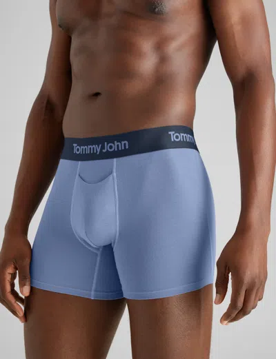 Tommy John Men's Second Skin Trunk 4" Boxer Brief In Colony Blue Flying South