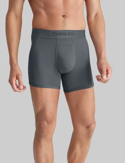 Tommy John Men's Second Skin Trunk 4" Boxer Brief In Gray